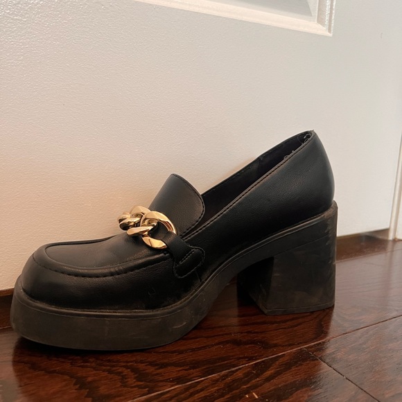 Black Platform Loafers - Picture 2 of 4